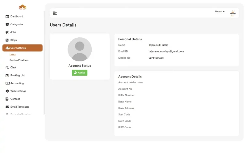 User Details