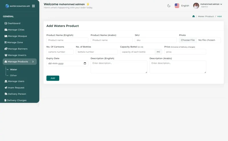 Add water products