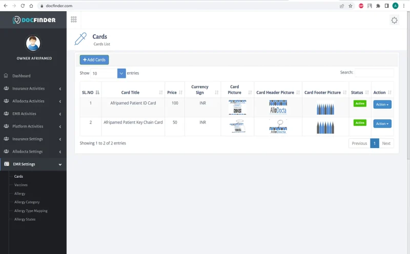 EMR Settings